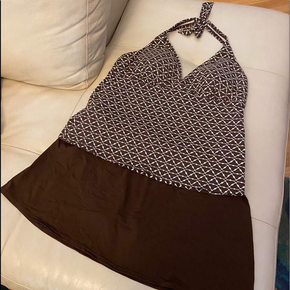 Like New Lands End Tankini Set Size 14